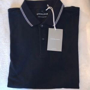 Brand new men’s Everlane pique polo shirt navy